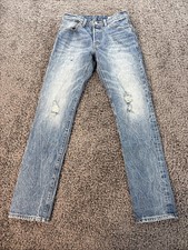 Levi's 501 White Oak Cone Denim Jeans 28x31 Made in USA Button Fly Selvedge