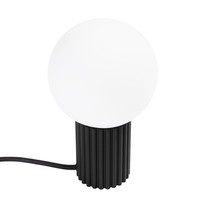 Tischleuchte Nachttisch Glas Aluminium Schwarz 19 Cm G9 Kugel Tischlampe Klein