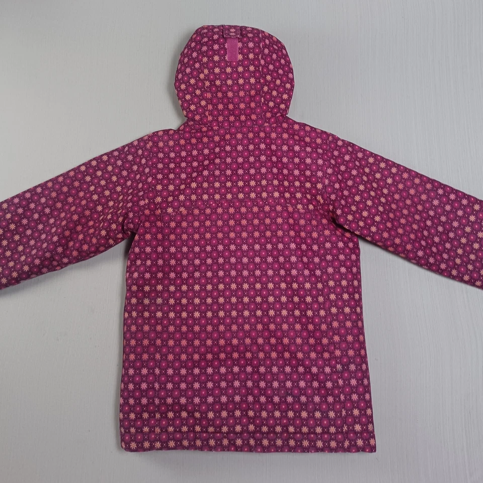 Columbia Omni-Heat Magic Mile Jacket Girls Small Pink Floral Hooded - Image 4 of 4