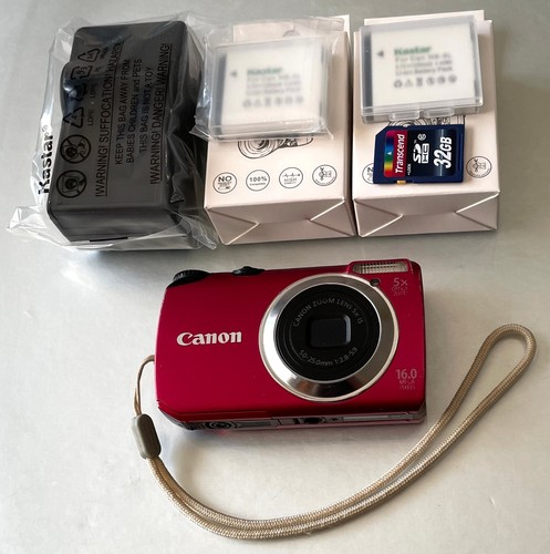 near Mint In Box Canon Powershot A3300 Is Pink 16.0mp Digital Camera C5A