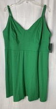 Wild Fable Green Sun Dress 2x Plus Ladies Adjustable Spaghetti Straps Ribbed New