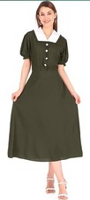 Thanksgiving Colonial Dress for Adult Women Prairie Pioneer Pilgrim Small AA3
