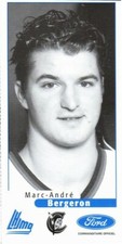 Marc-Andre Bergeron 2001 QMJHL All-Star Game Program Insert