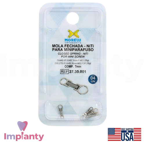 Muelle helicoidal cerrado Morelli NiTi para mini tornillo con ojales soportes espacios herramienta - Imagen 2 de 3