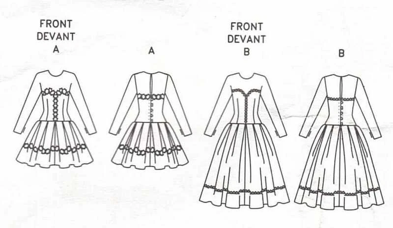 Vogue Designer Pattern 1276 Givenchy Lined Dress 2 Lengths Sizes 14-18 UNCUT - Image 2 of 4