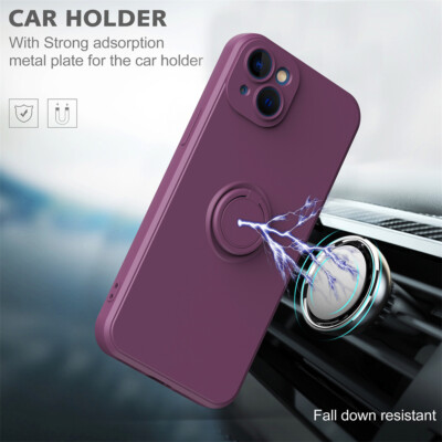 Magnetic Case Ring Holder Stand Shockproof Cover For iPhone 16 Pro Max 15 14 12