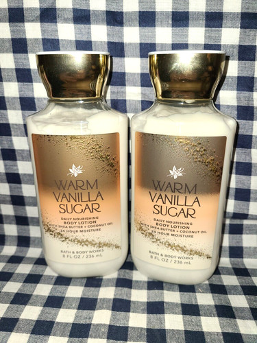 New! 2-Pack Warm Vanilla Sugar Body Lotion 8 oz Bath & Body Works