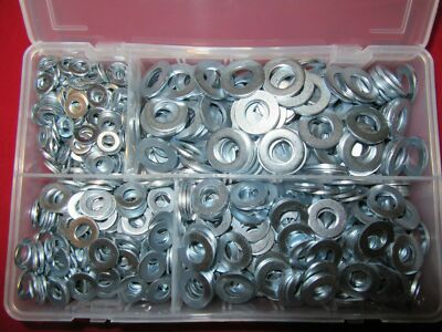 1.070-teiliges M6 M8 M10 Sortiment Set Kasten Form A dicke Zinkscheiben 6 8 10 mm