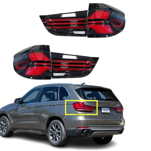 For BMW X5 F15 2014-2018 Rear Brake Lamp LH+RH Black Smoked LED Tail Lights - Picture 4 of 18
