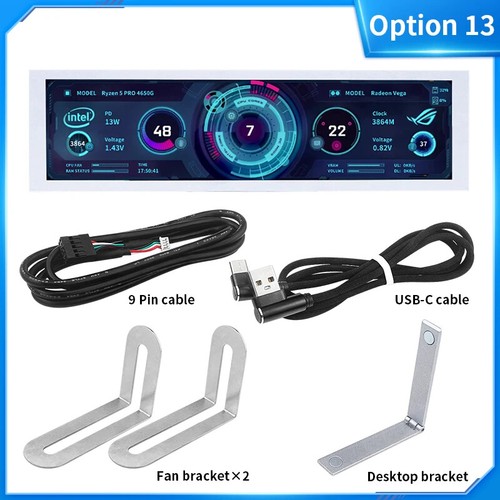 3.5/5'' IPS Type-C Secondary Screen Computer USB Display CPU GPU HDD Monitor Lot - Picture 37 of 39