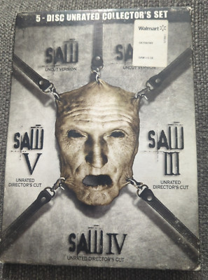 SAW: Collector Set, Uncut 1-5 DVD Set (Collectors Edition, 2008, 5 Disc) Horror 