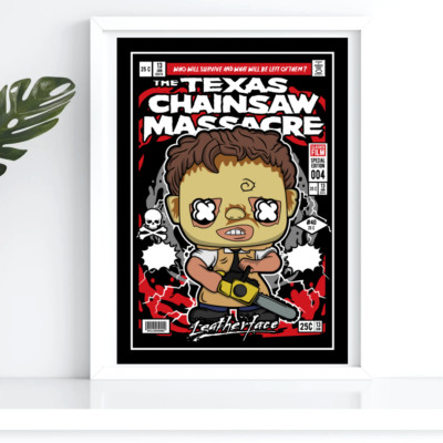 Texas Chainsaw Massacre A3 A4 Druck Poster Comic Style Sänger ungerahmt