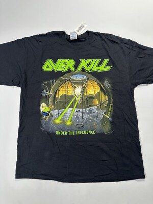 Over Kill Rock Band Tour Tee Unworn Deadstock Under The Influence 2004 vintage