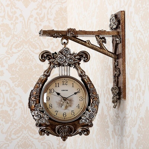 Doppelseitige Wanduhr Moderne Uhr Europäische Einfache Zweiseitige Uhr Haushalt - Bild 16 von 34