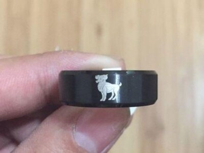 12 Constellation Zodiac Black Ring Women Men Couple Rings Jewelry Gift