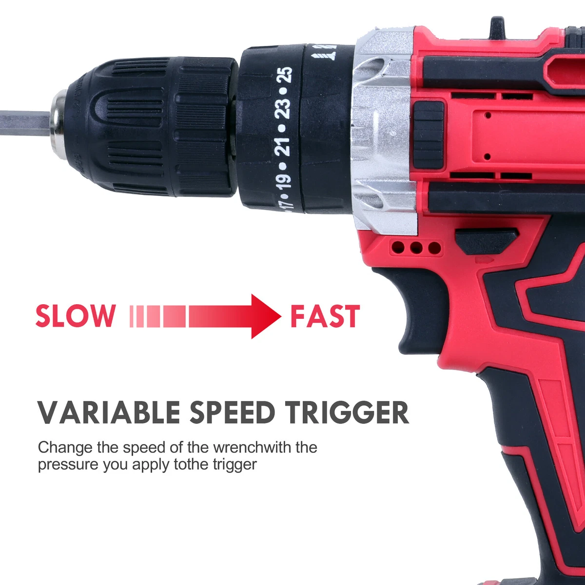 21V Cordless Combi Drill Set Electric Impact Driver, 45 OFF