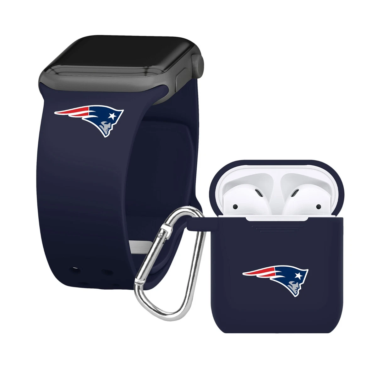 Game Time New England Patriots Silicone Apple Watch Band And