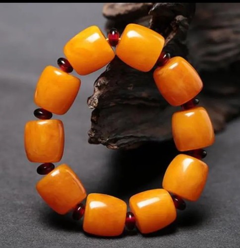 1pc Amber Old Beeswax Simple Versatile Bracelet Jewelry Unisex - Picture 3 of 5