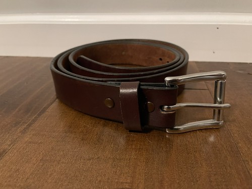 Bullhide Belts Men's Genuine Leather Work Belt - 1.5" Wide, Ranger Style, Made In USA