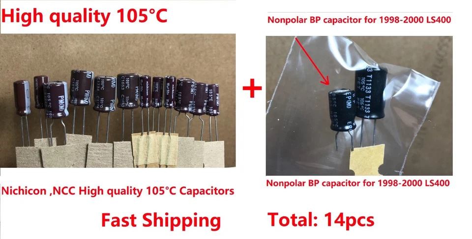 Kit de reparación de condensador Toyota Lexus PCM ECU ECM 1990-2002 / MR2 Camry LS400 Celica Foto 2 de 3