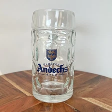 🍻NEW Kloster Andechs 0.5 Liter  Dimpled German Beer Mug Glass Stein