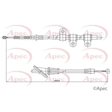 Apec Brake Cable CAB1562 Fits Mitsubishi - Performance Matched to OE Quality