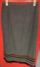 Vintage Women s Requirements Maxi Skirt With Back Slit Bottom Tassels