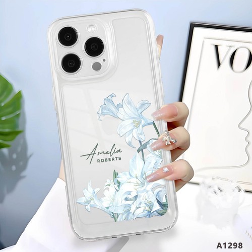 Pretty Personalised Case For iPhone 16 Pro Max 15 14 13 12 Clear Silicone Cover - Picture 19 of 55