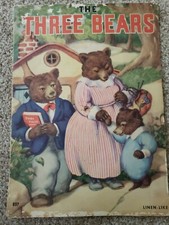 1938 Vintage Childrens book "The Three Bears"Whitman PublishingLinen Like Bin15 