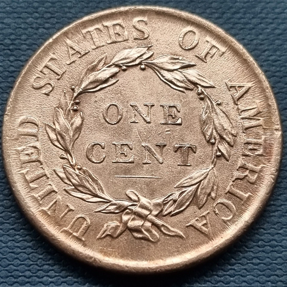 1818 Coronet Head Large Cent 1c MAJOR DIE BREAK BU UNC UNCIRCULATED #84215 - Image 4 of 4