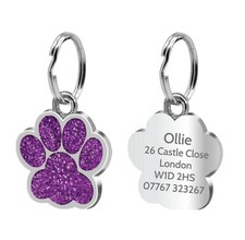 Dog Tag Engraved Personalised Pet Tags Name Disc ID Cat Tags Animal Cat Collar