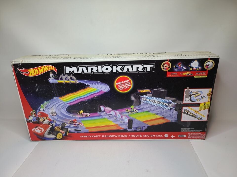 Hot Wheels Nintendo Mario Kart Rainbow Road Raceway Race Track