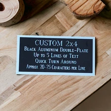 2"x4" Aluminum Double Plate FREE Engraving Name Plate/Plaque Award-Trophy