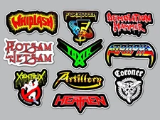 Thrash Metal Vinyl Sticker Lot (10 Pack) SET 5 whiplash heavy speed death black