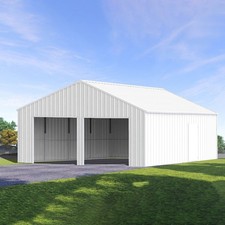 22' x 23' Double Garage Steel Barn Shed Outdoor Heavy Duty Carport Storage Shed