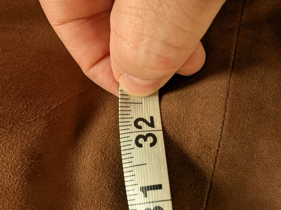 Ralph Lauren Women’s Suede Leather Pants 8 Brown Bootcut Flare Y2K Vintage - Image 4 of 4