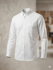 BURBERRY Men  s Pure Cotton poplin Shirt W A Chest Subtle Logo Embroidery Sz.XXL