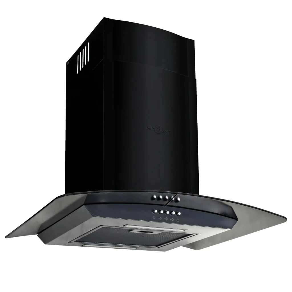 Hotte murale aspirante 756 m³/h Helloshop26 en inox noir de 60 cm