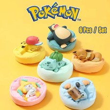6 Pcs/Set Pokemon Pikachu Bulbasaur Anime Fig...
