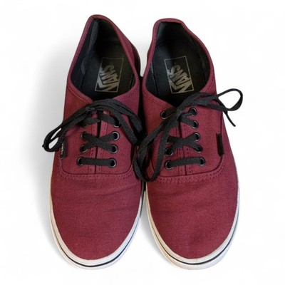 VANS Authentic Port Royale/Black Skate Shoes Maroon Red Womens Size US 7.5