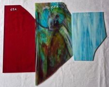 LOTTO PEZZI DI VETRO ARTISTICO per CREAZIONI TIFFANY/MOSAICO Rif.65A