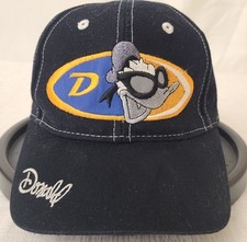Vintage 90's Disney Mickey Inc. Donald Duck Black Baseball Hat Cap Black