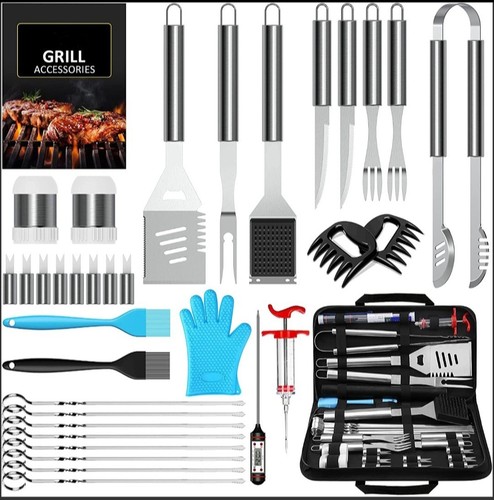 35in-1 +EXTRA BBQ Grill Tools, Barbecue Access Heavy Duty Stainless Steel - Picture 10 of 13