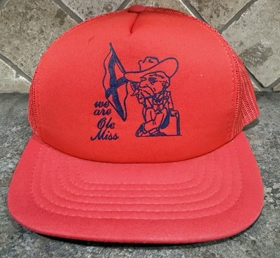 Vintage Ole Miss Rebels Colonel Reb SnapBack Trucker Hat Cap 1980 s We Are