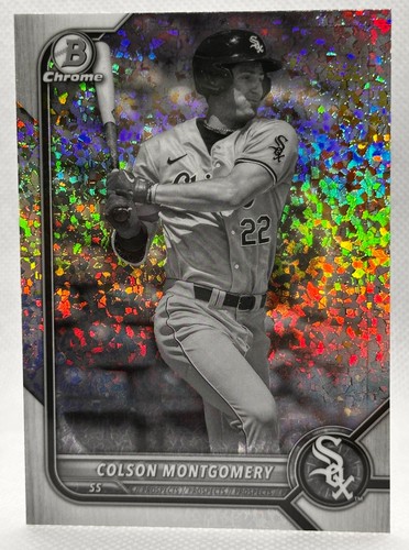 2022 Bowman Chrome Colson Montgomery #BCP-212 Black & White Speckle Refractor