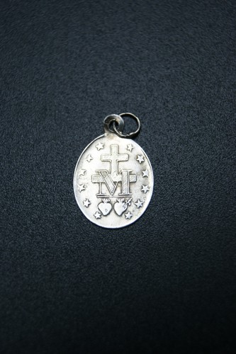 † ANTIGUA MEDALLA MILAGROSA 19 COLGANTE DE PLATA ESTERLINA CORAZÓN SAGRADO FRANCIA † - Imagen 9 de 17
