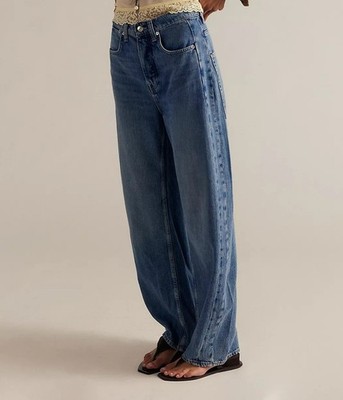 Free People Truro Baggy Puddle Jeans Contemporary Denim Y2K 90s Relaxed Women 26