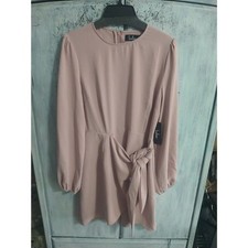 Lulu's  Feminine Puff Sleeve Mini Dress Nwt Pink Boho