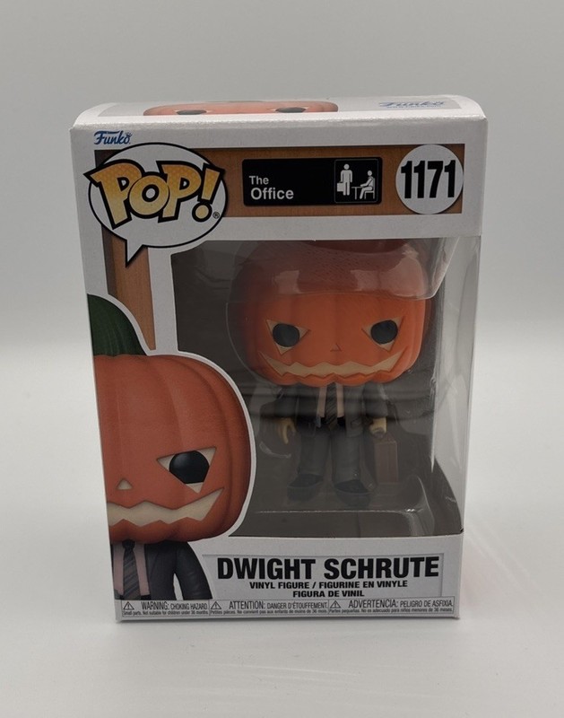 Funko Pop Vinyl Figure The Office Dwight Schrute #1171 Pumpkin Head in Box - NIB