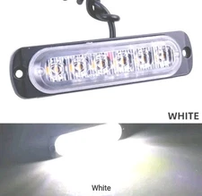 6 LED Light Bar Strobe White Multiple Use Truck Trailer United Pacific Style 